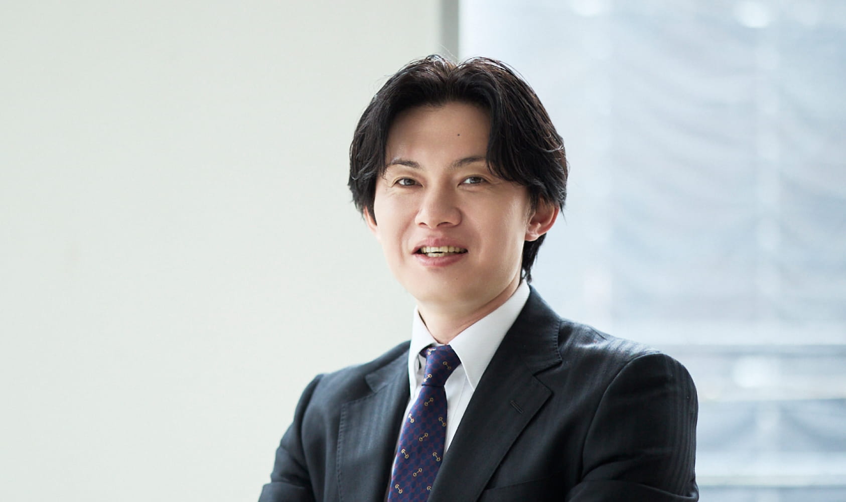 インタビューに答える代表 遠藤勇太
