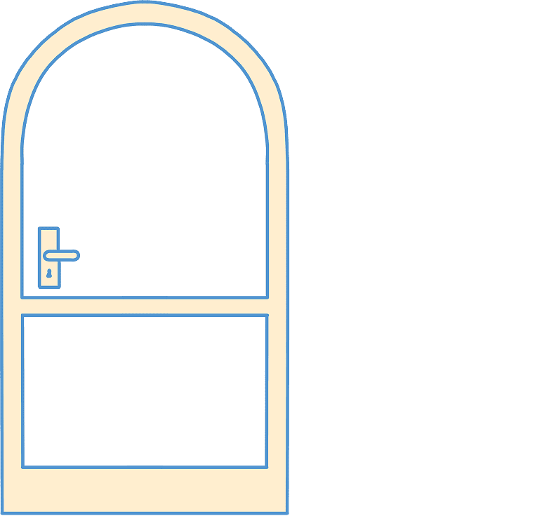 閉じた窓のイラスト
